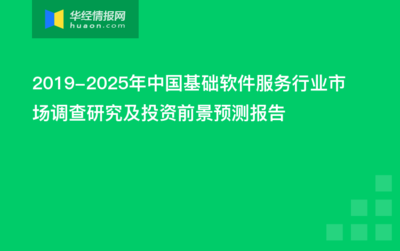 2019-2025年中国基础软件服务行业发展潜力分析及投资方向研究报告