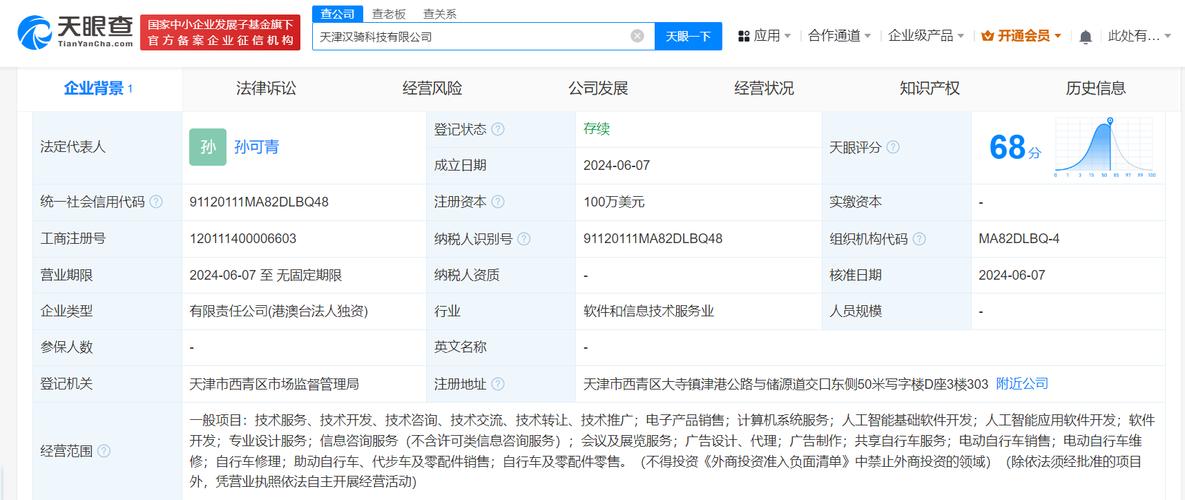 经营范围含电子产品销售,计算机系统服务,人工智能基础软件开发,人工